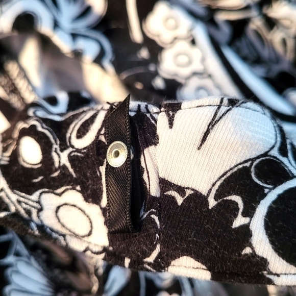 T By Talbots Sleeveless Tie Cinch Waist Midi Printed Dress Size LP - Picture 5 of 10